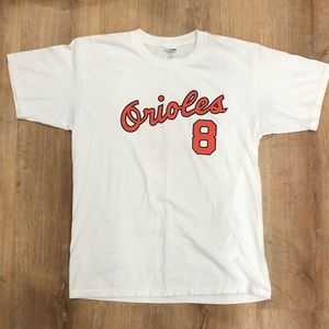 Number 8 Cal Ripken Jr, Gilden, L ￼ Baltimore Orioles Shirt Ultra Cotton Heavy